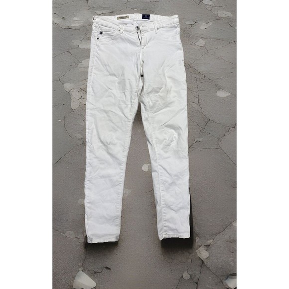 AG Adriano Goldschmied Size 28R  Women's Legging Ankle Super Skinny White Jeans - Picture 3 of 9